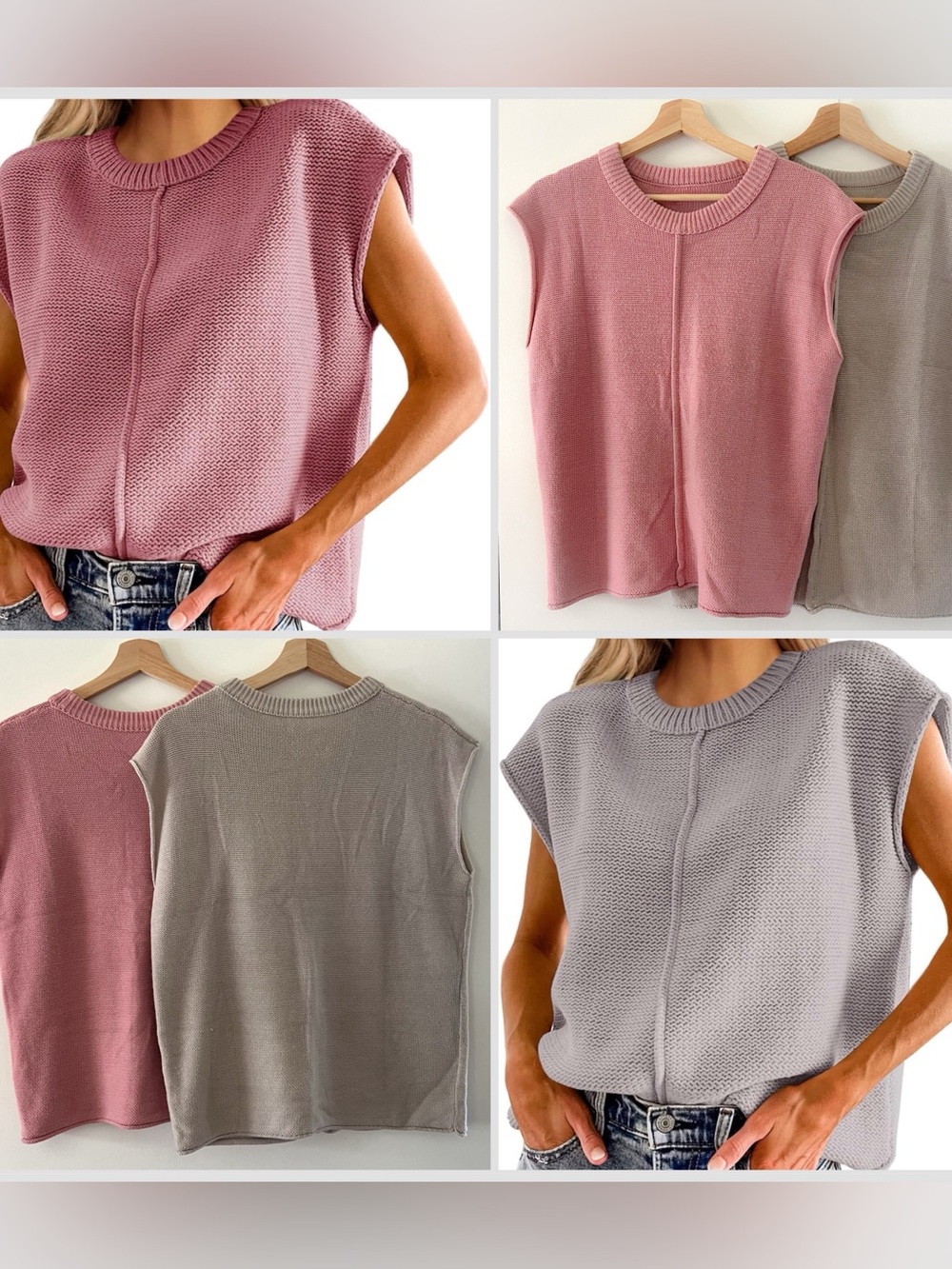 2 Cap Sleeve Knit Tank Tops